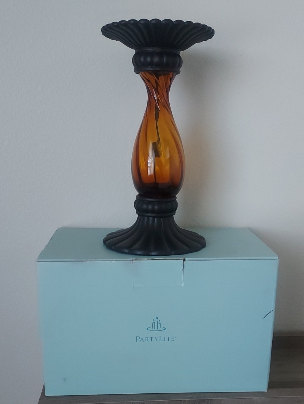 PartyLite Global Fusion Pillar Holder, NIB